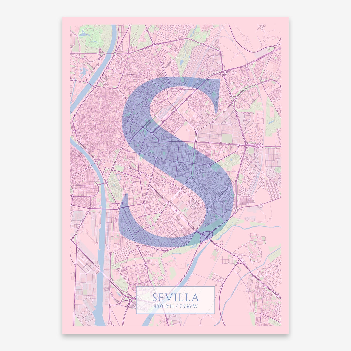 Sevilla Map V06 Nursery / Frame / No