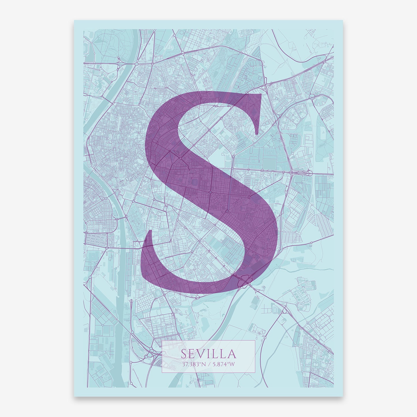 Sevilla Map V06 Shabby / No Frame / No