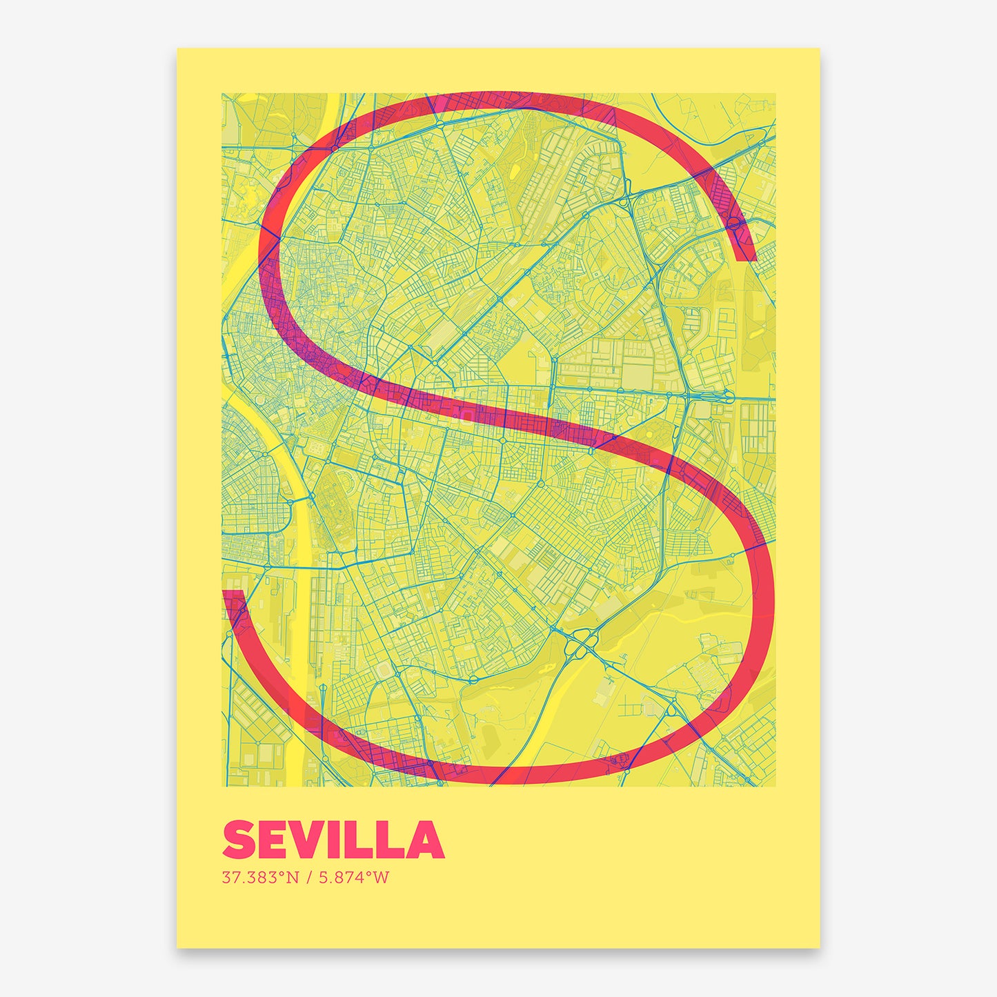 Sevilla Map V07 Miami / No Frame / No