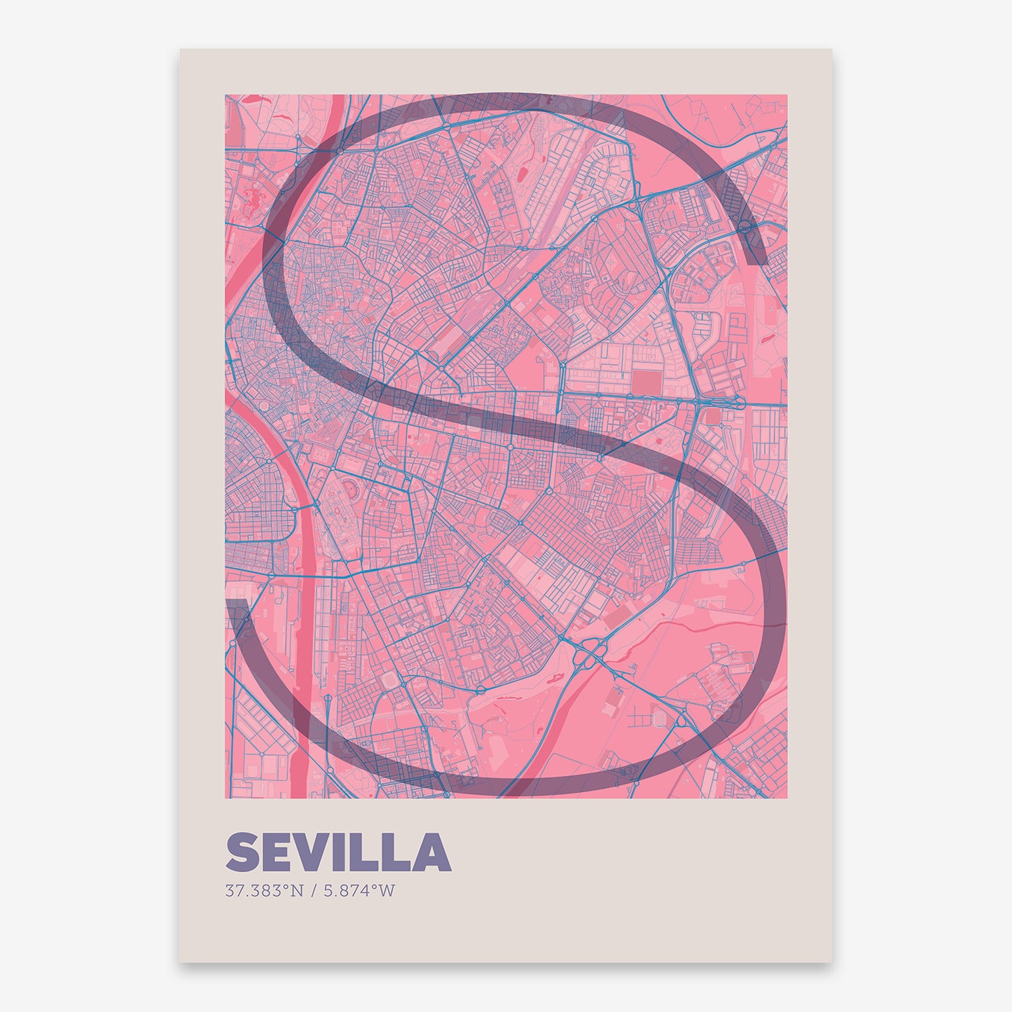 Sevilla Map V07 Tuscan / No Frame / No