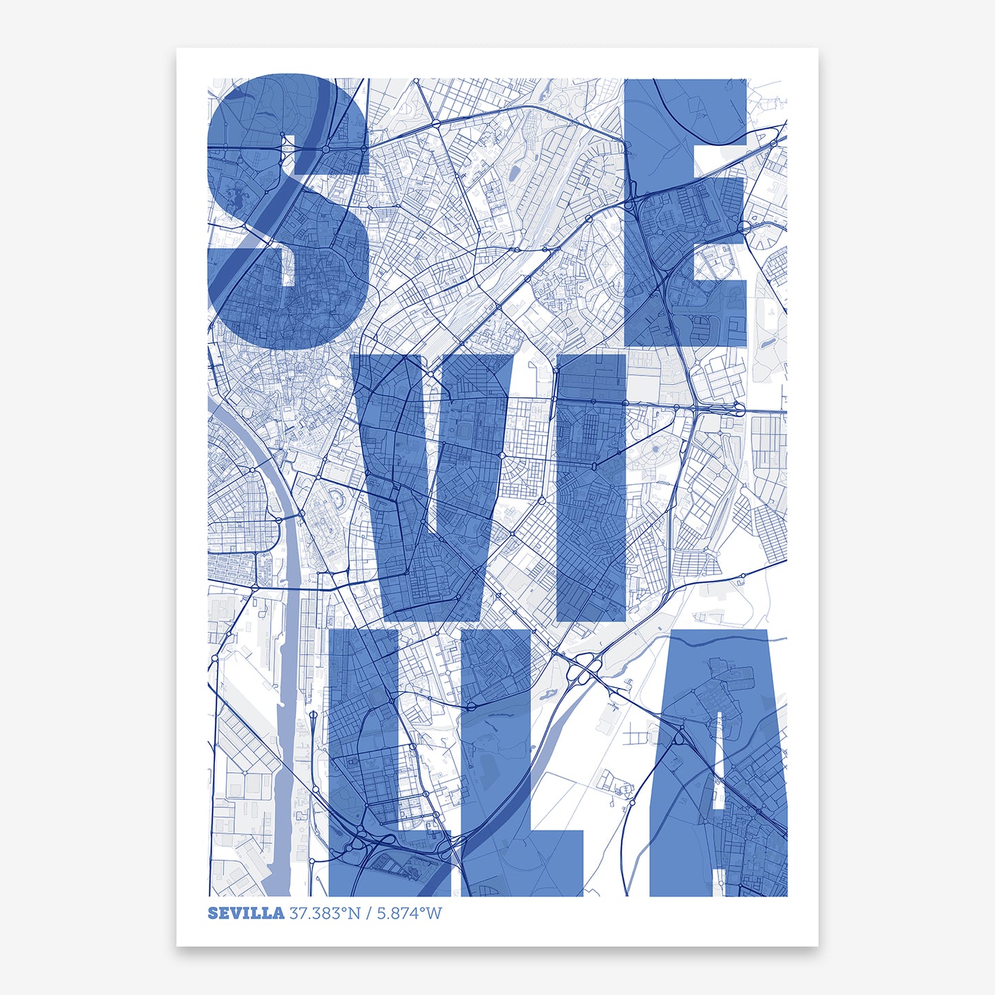 Sevilla Map V08 Med / No Frame / No