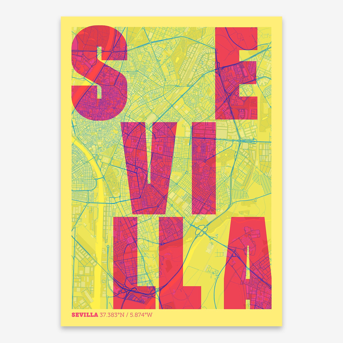 Sevilla Map V08 Miami / No Frame / No