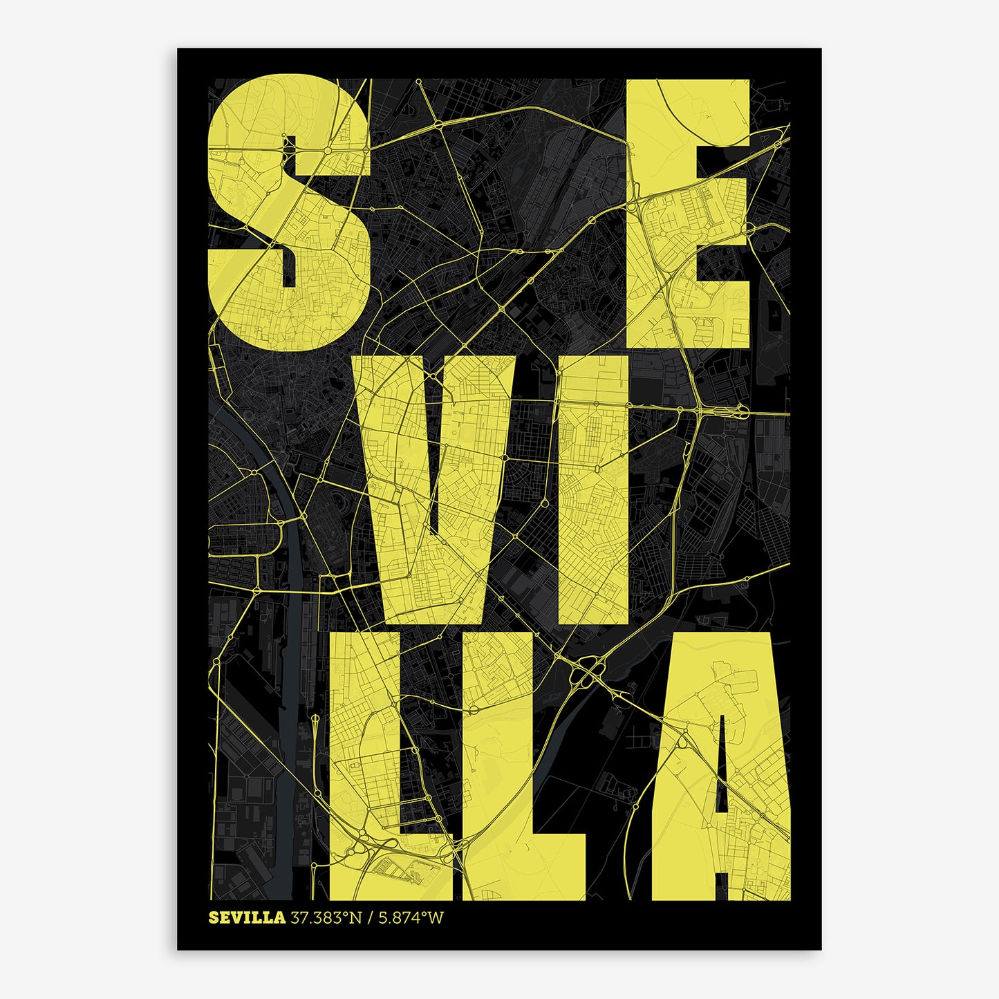 Sevilla Map V08 Night / No Frame / No