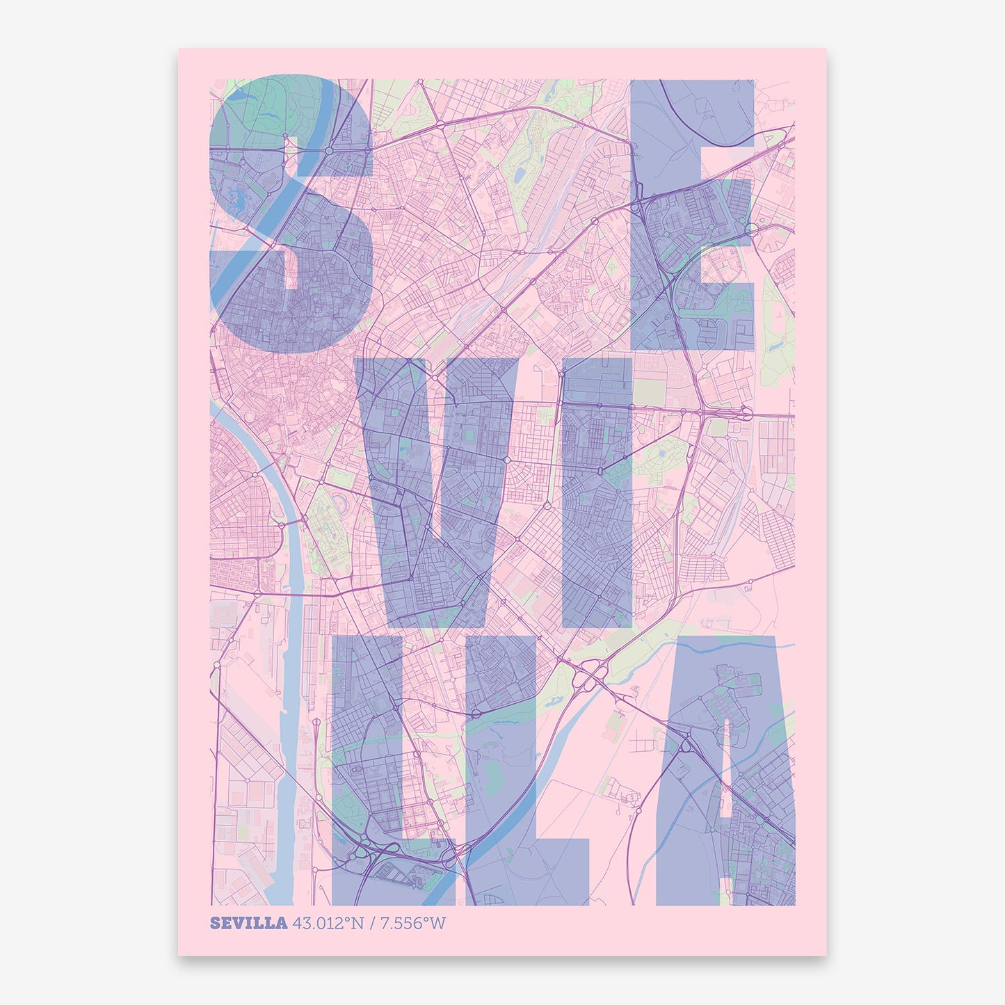 Sevilla Map V08 Nursery / Frame / Yes