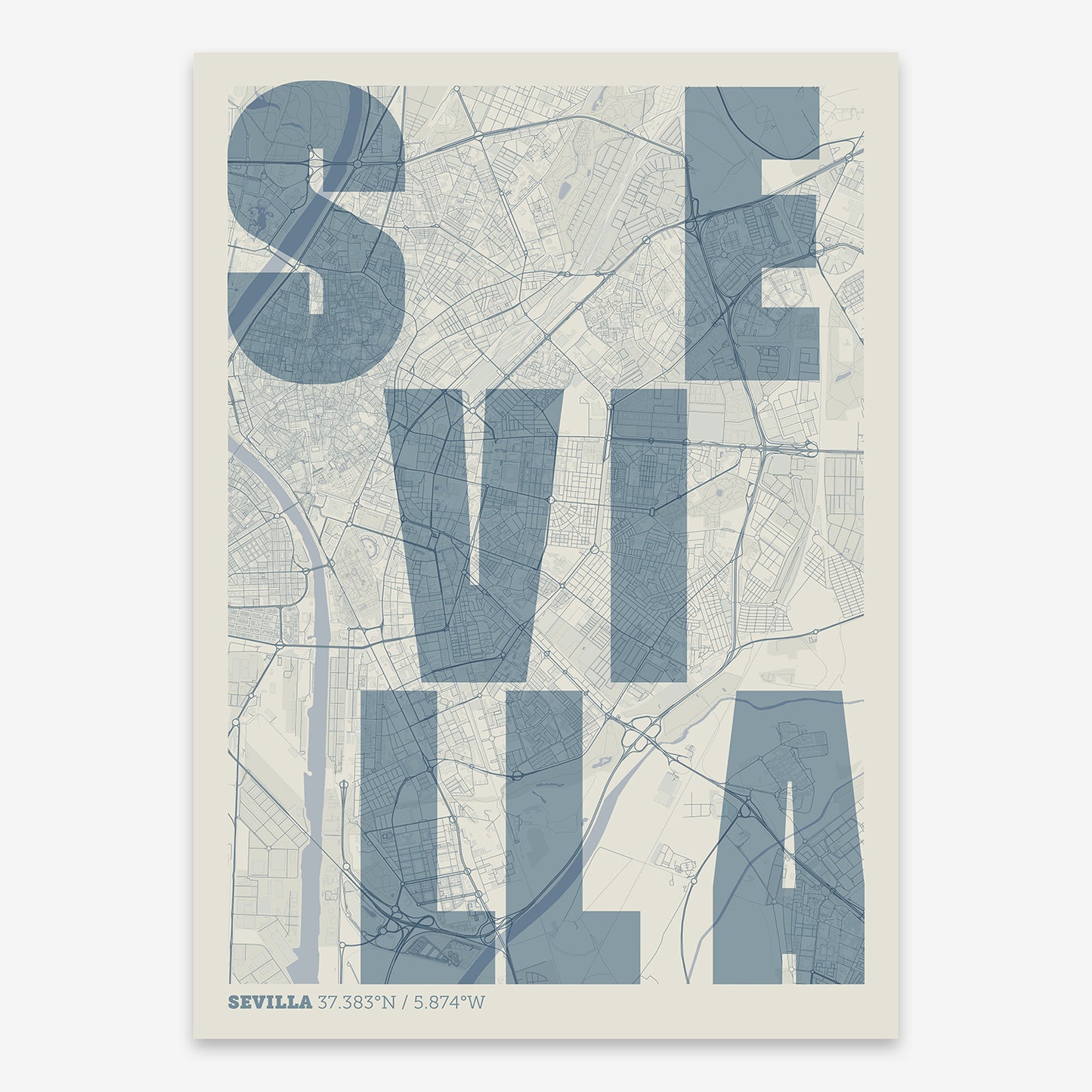 Sevilla Map V08 Seaside / Frame / No