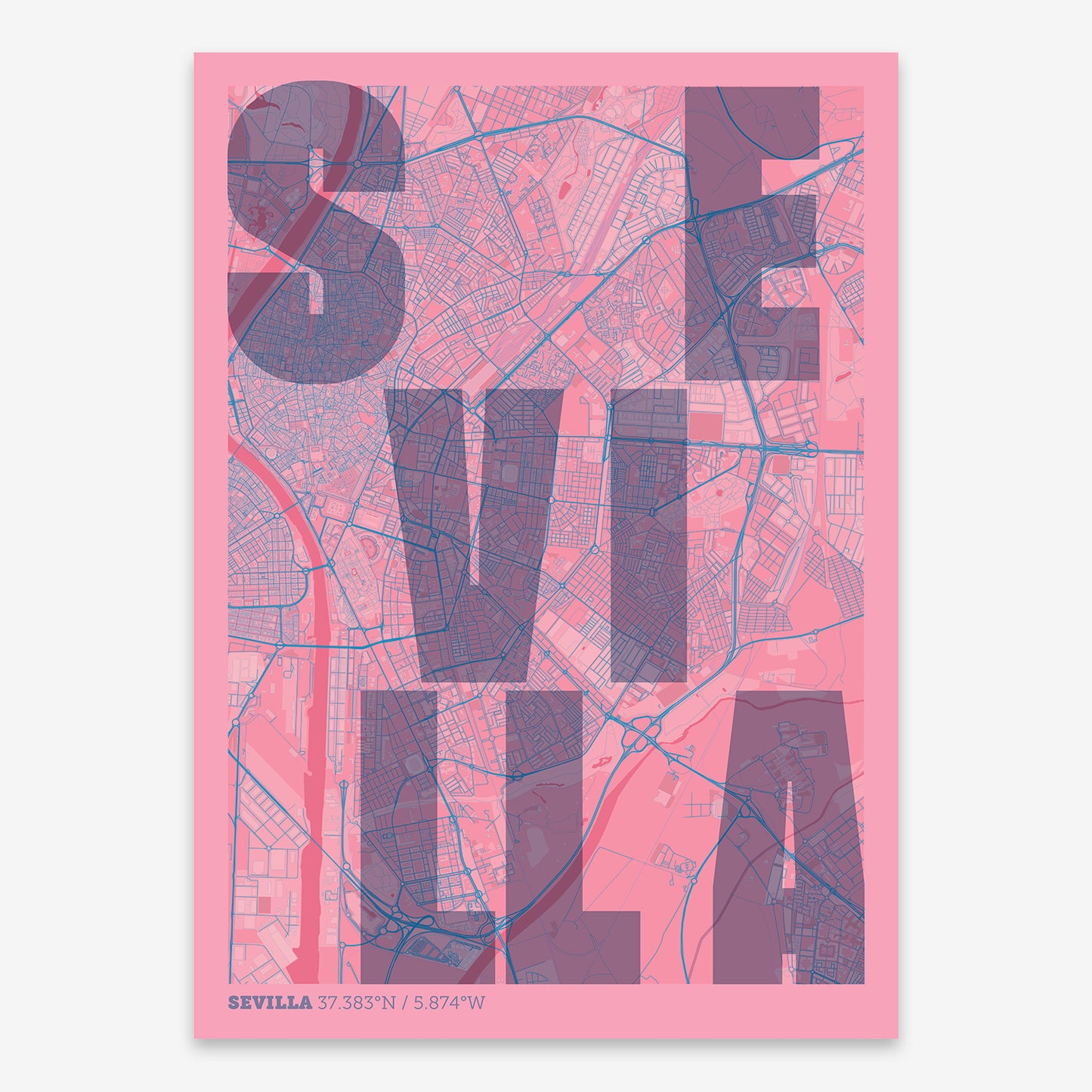 Sevilla Map V08 Tuscan / No Frame / No