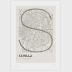 Lámina tipográfica de Sevilla – diseño Ultrafina, sin marco sobre papel