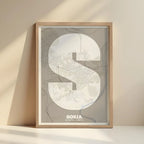 Decorative print of Soria – Modern typographic art