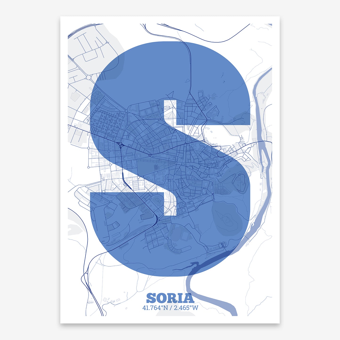 Soria Map V02 Med / Frame / Yes