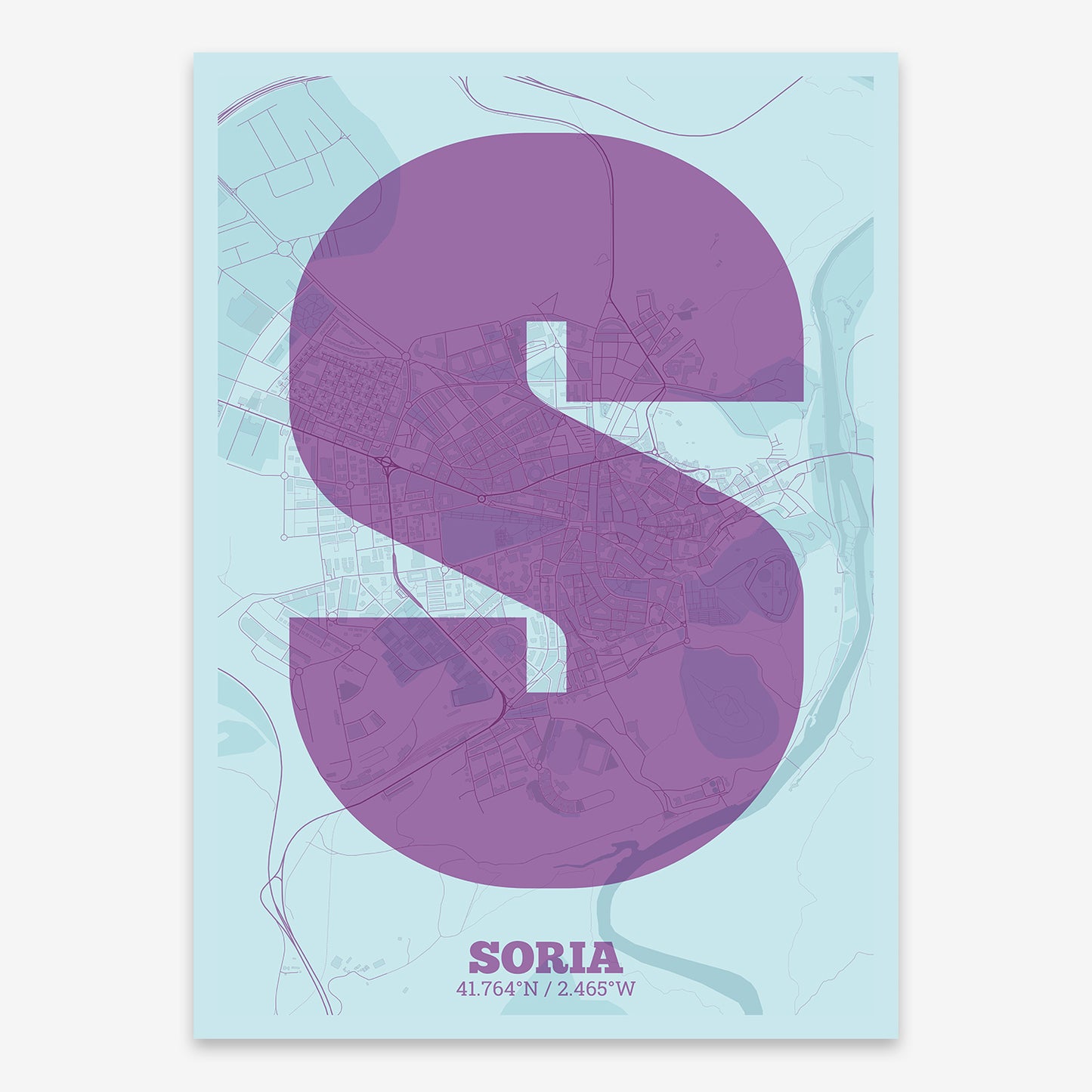 Soria Map V02 Shabby / Frame / No