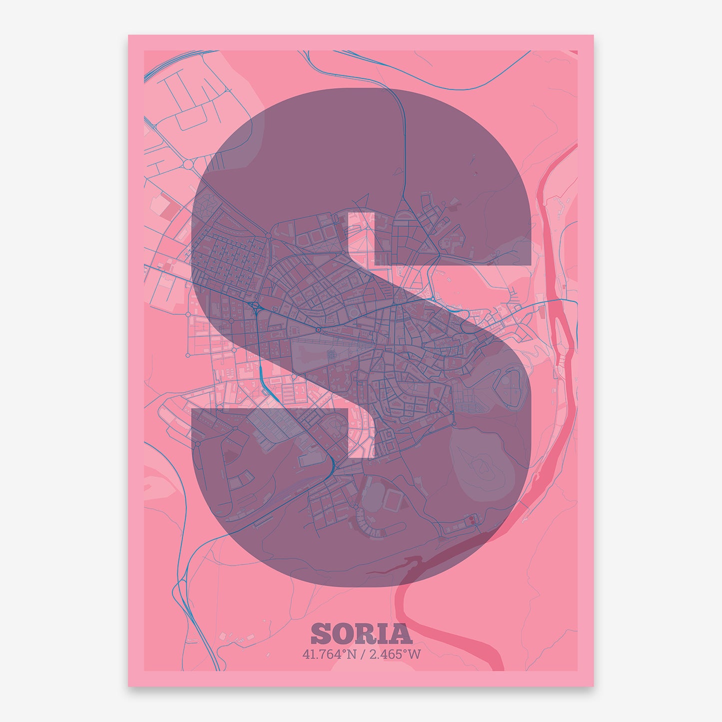 Soria Map V02 Tuscan / Frame / No