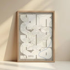 Soria art poster with geometric typography - Custom decoration