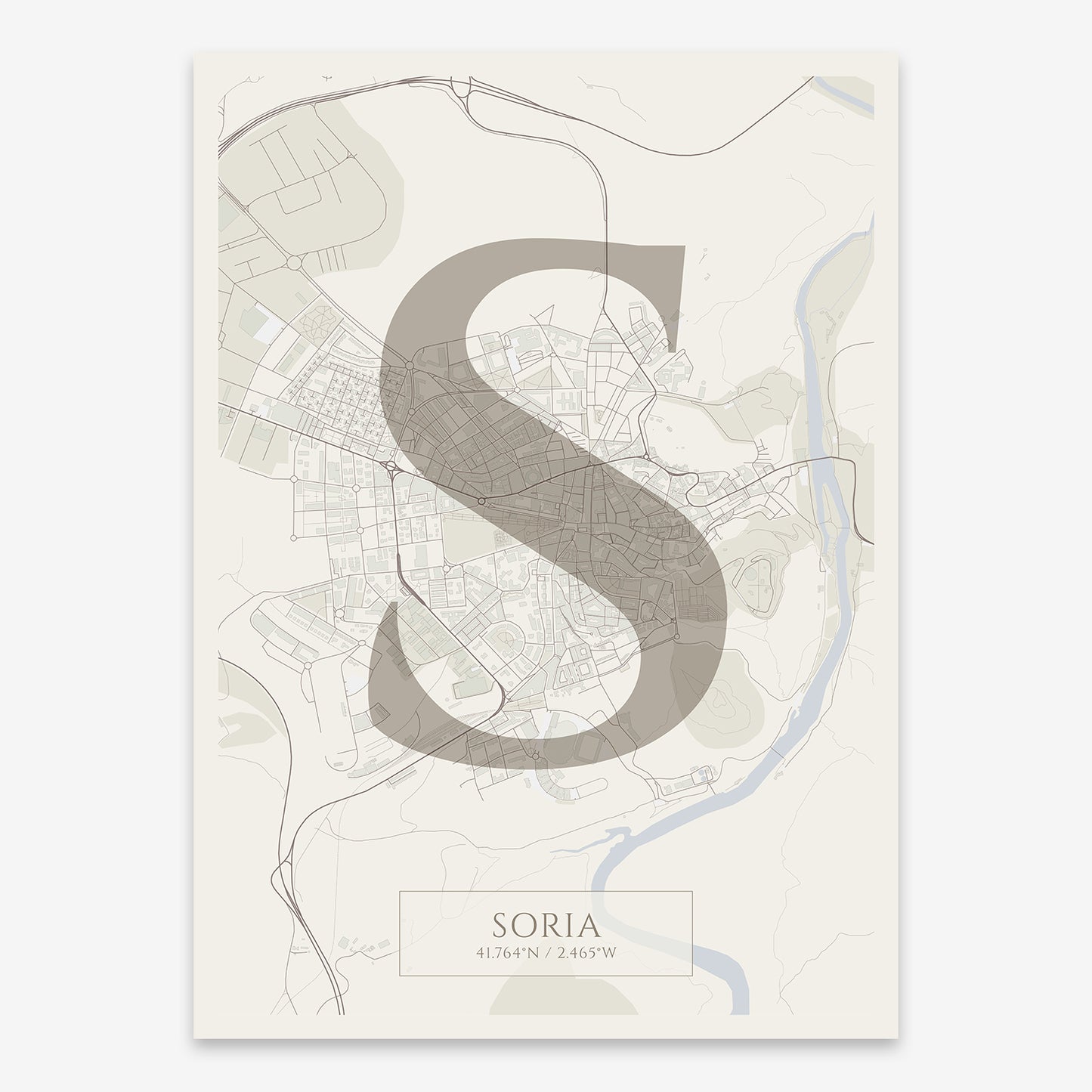 Soria Map V06 Rustic / No Frame / No