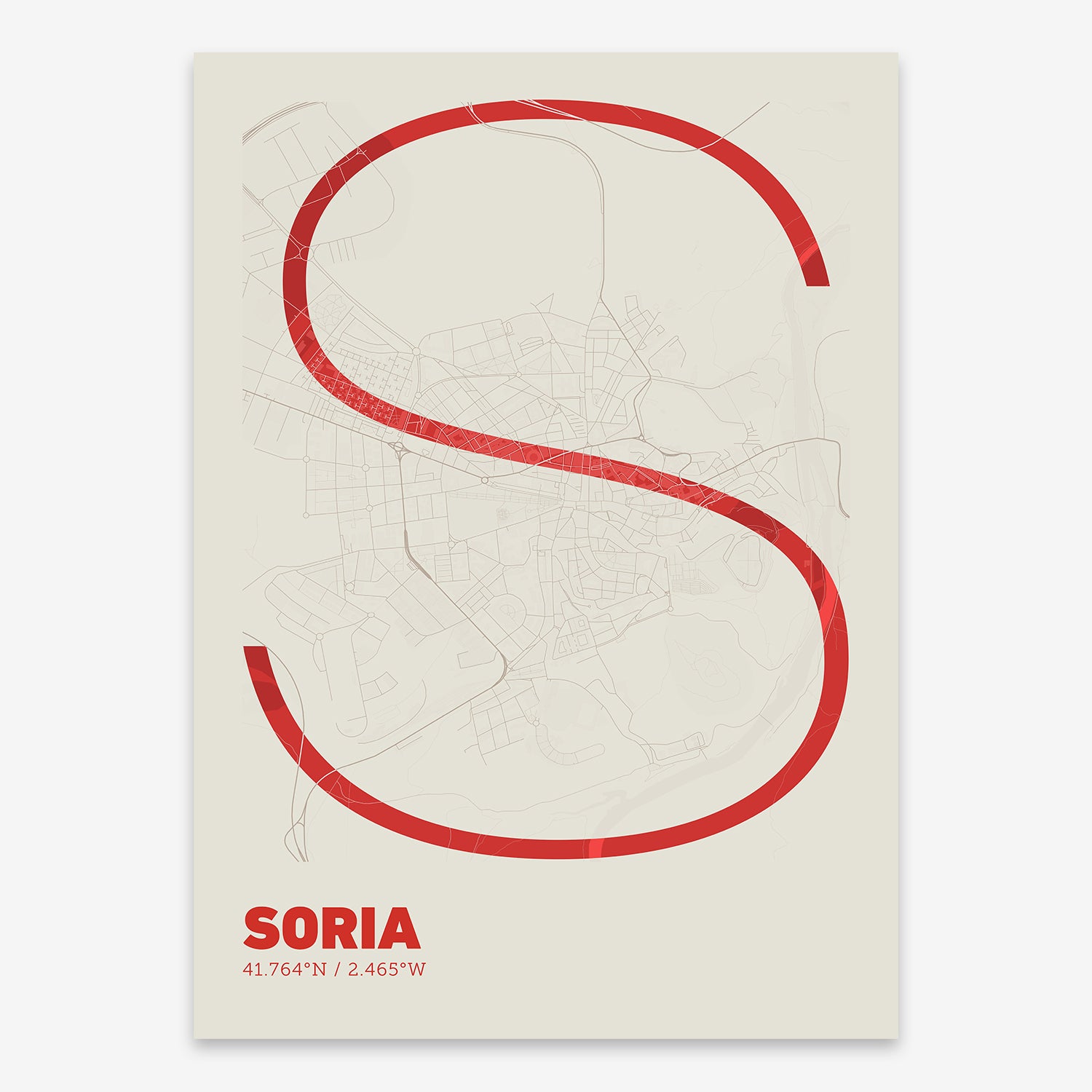 Soria Map V07 Boho / No Frame / No