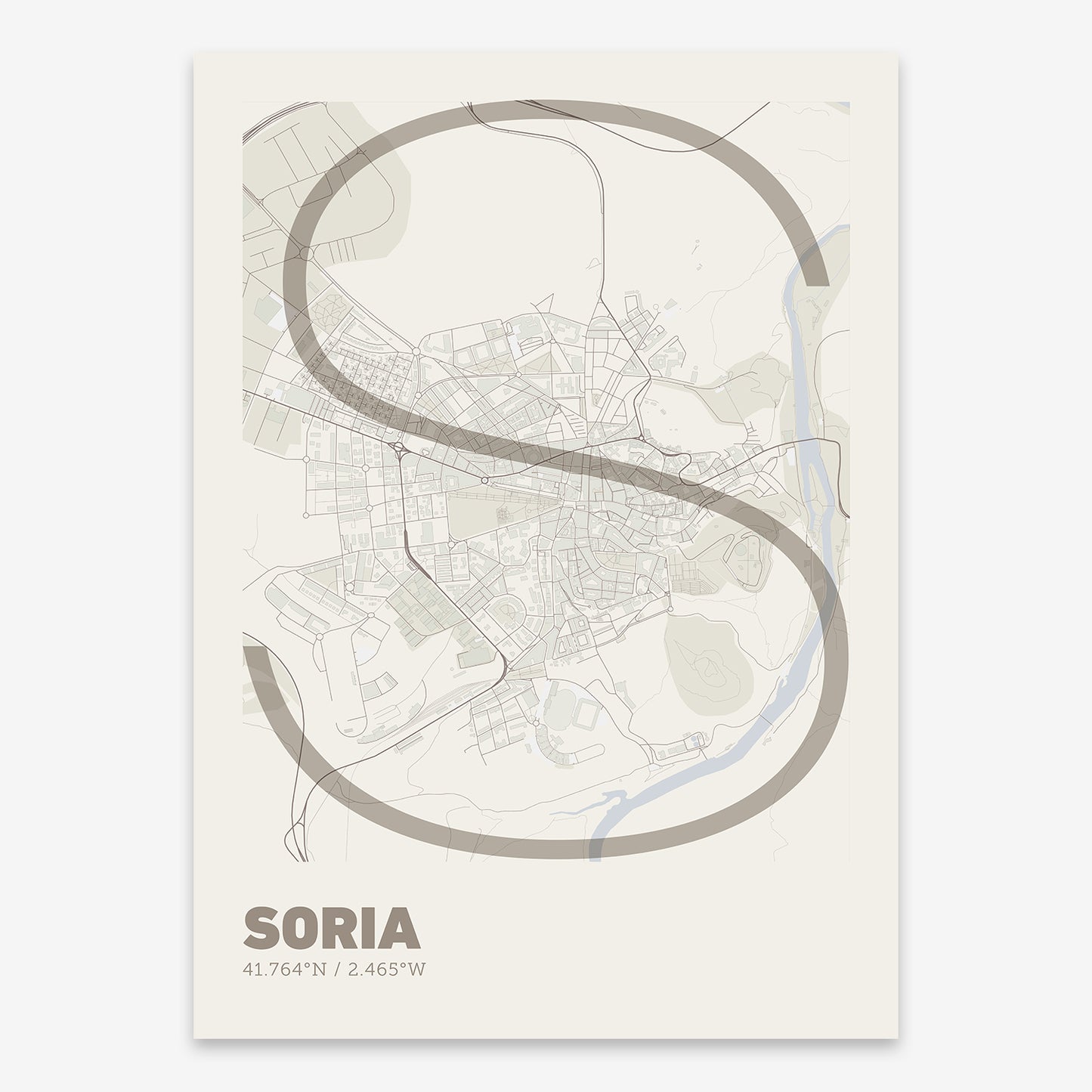 Soria Map V07 Rustic / No Frame / No