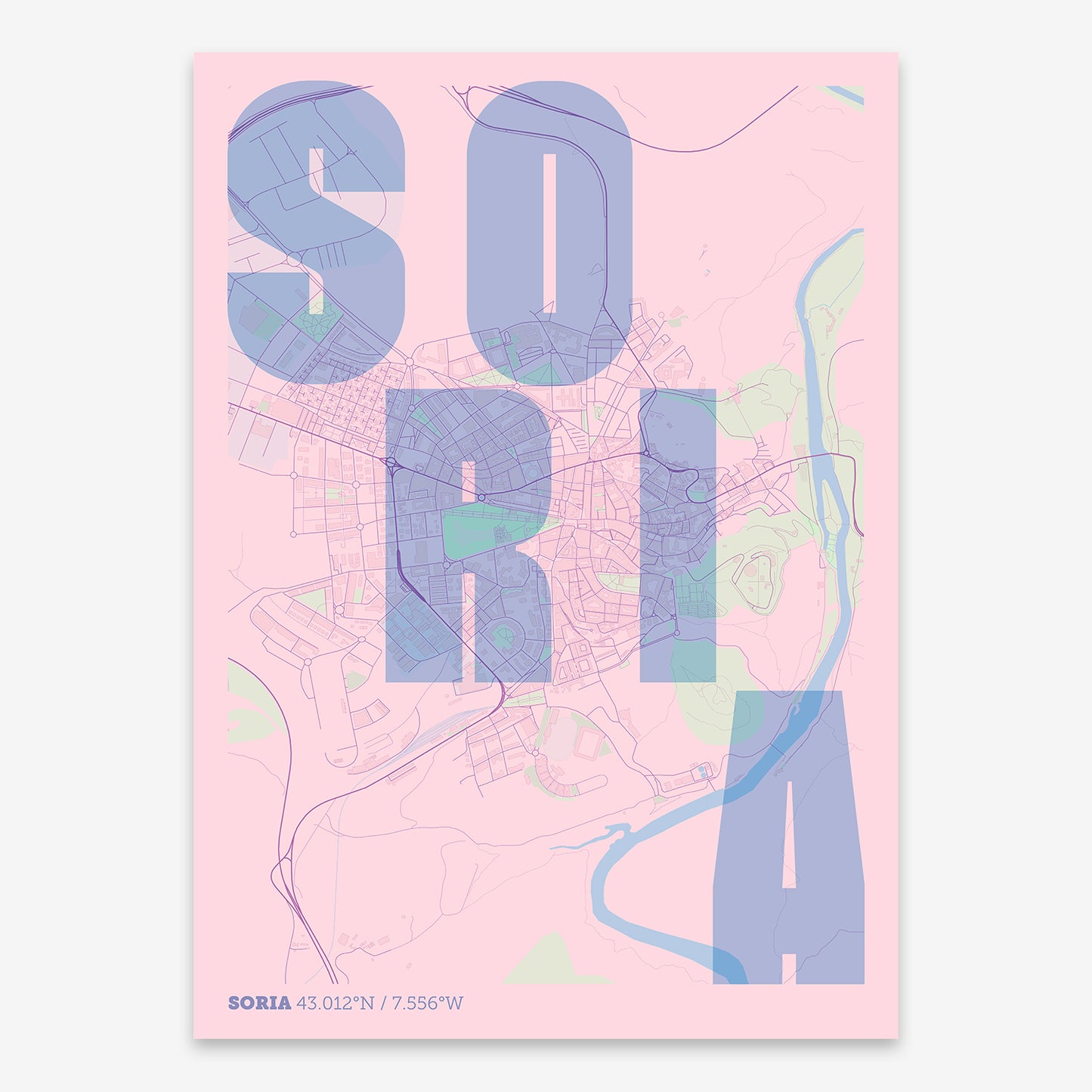 Soria Map V08 Nursery / No Frame / No