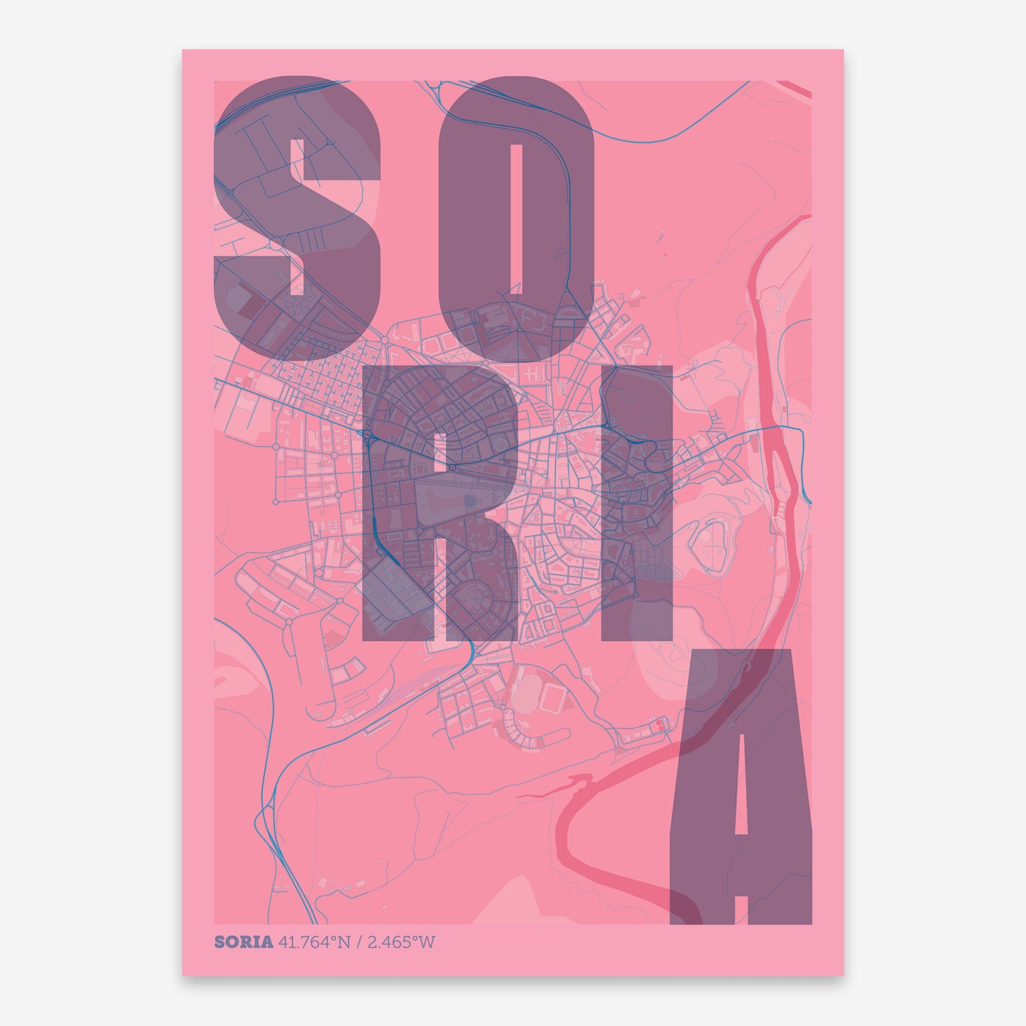 Soria Map V08 Tuscan / No Frame / Yes