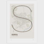 Lámina tipográfica de Soria – diseño Ultrafina, sin marco sobre papel