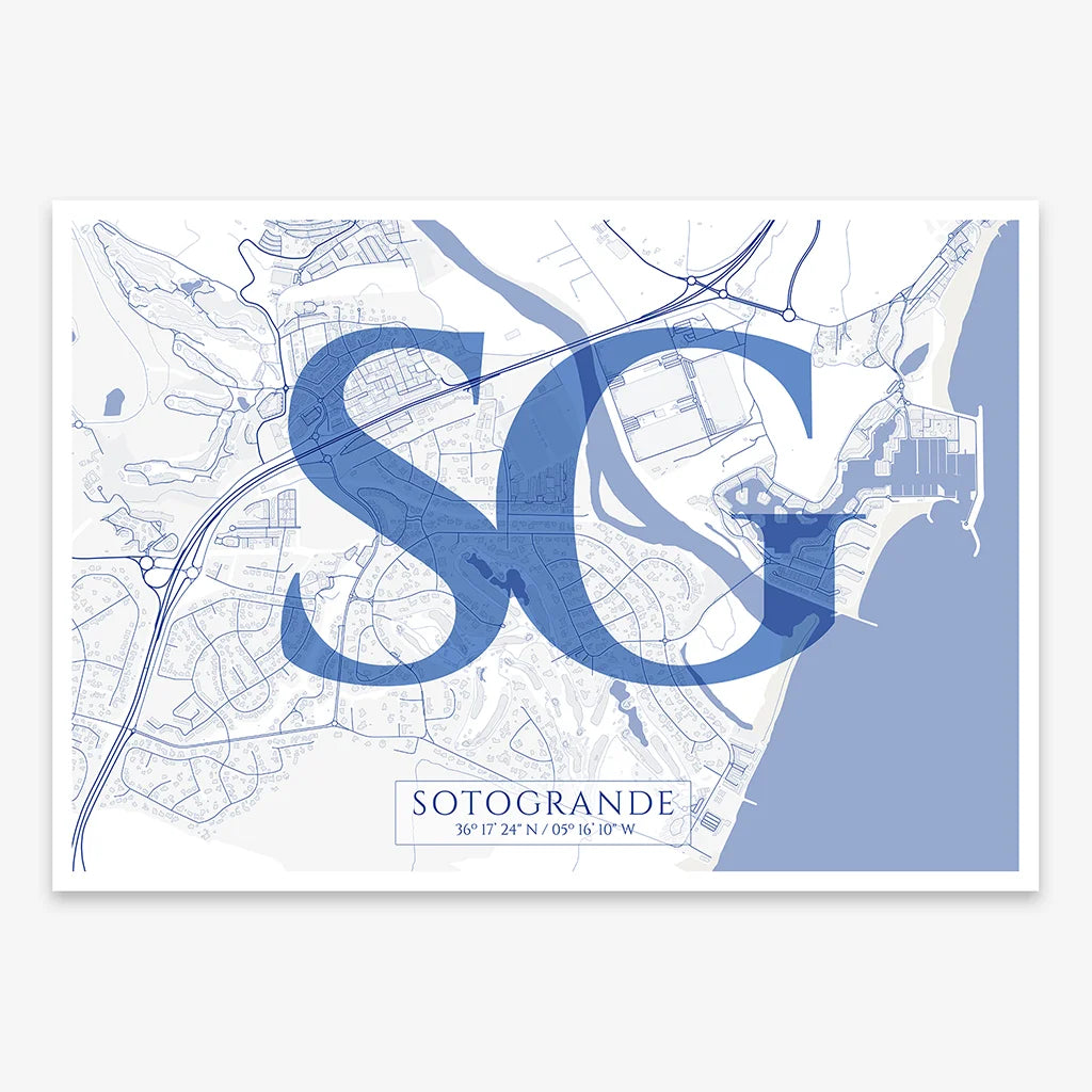 Elegant Sotogrande Print – Minimalist and Sophisticated Poster