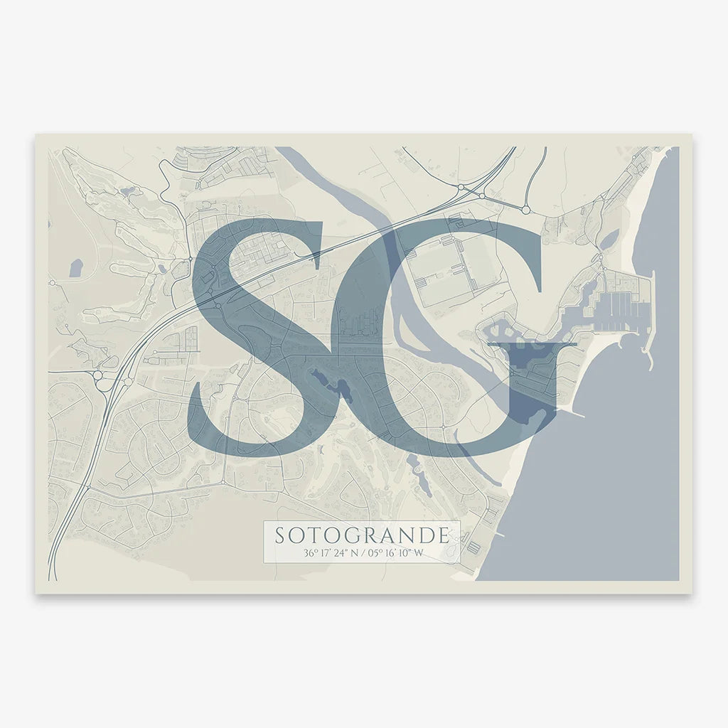 Elegant Sotogrande Print – Minimalist and Sophisticated Poster