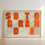 Creative print of Sotogrande – Graphic design and typography on a map