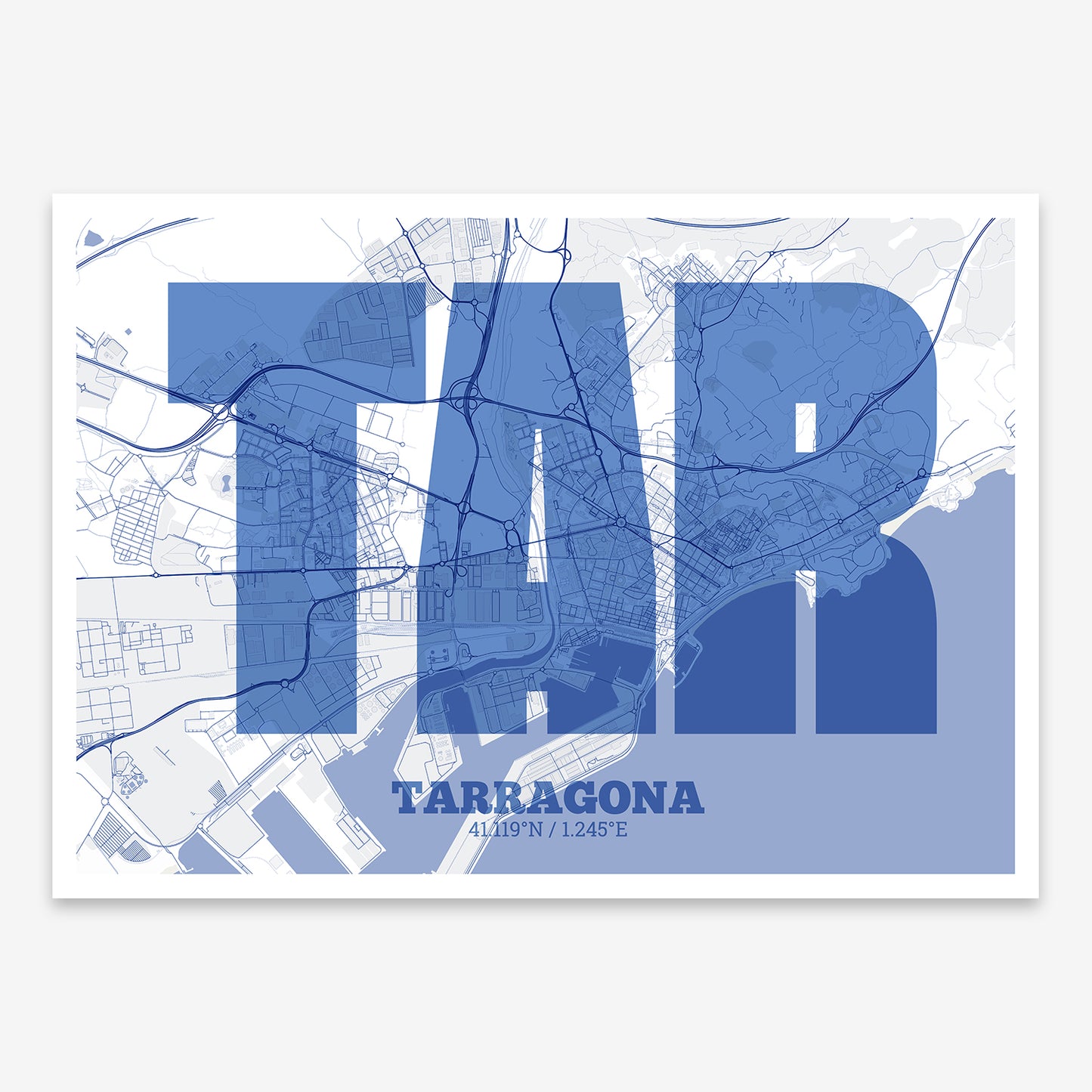 Tarragona Map V02 Med / No Frame / No