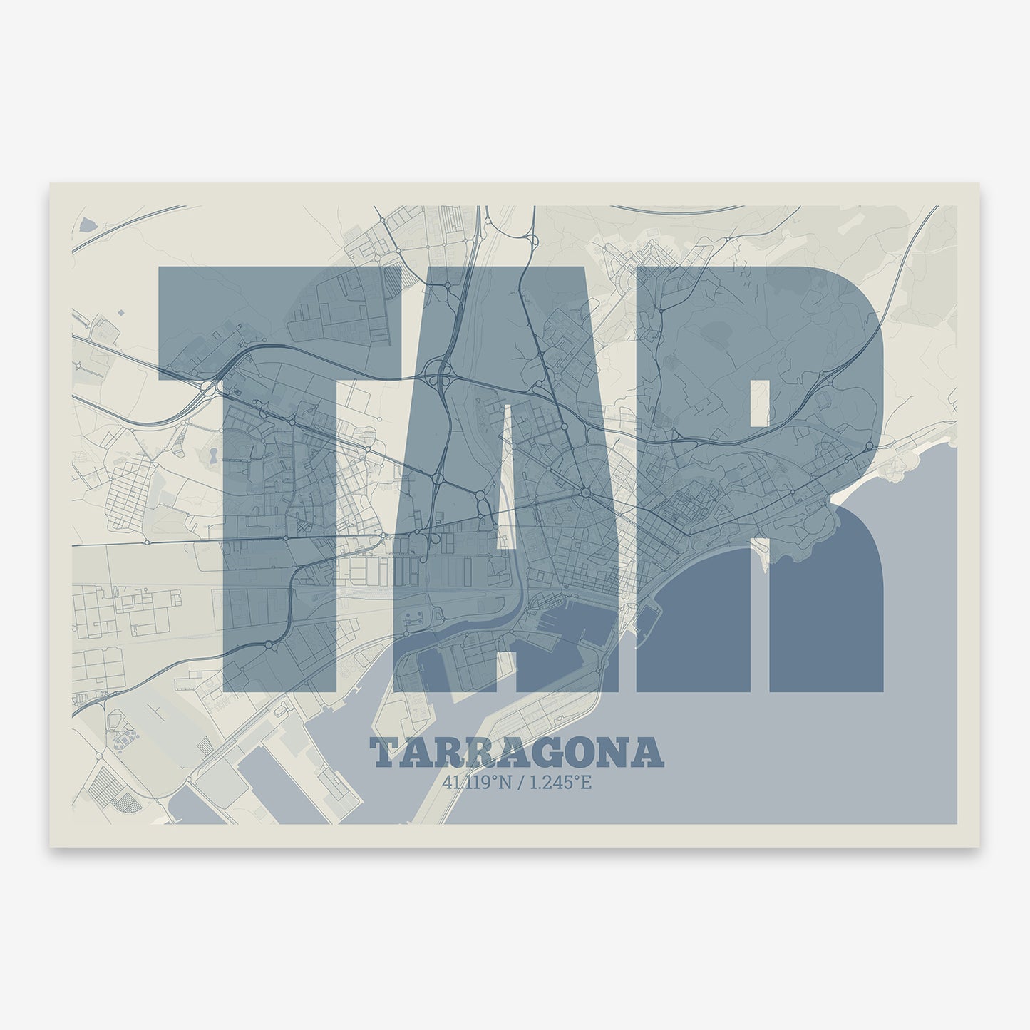 Tarragona Map V02 Seaside / No Frame / No