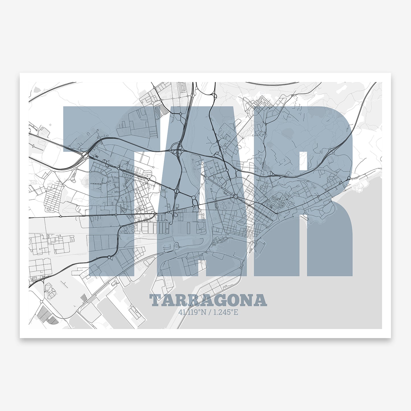 Tarragona Map V02 Urban / No Frame / No