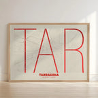 Decorative poster of Tarragona – Ultra-fine typographic art
