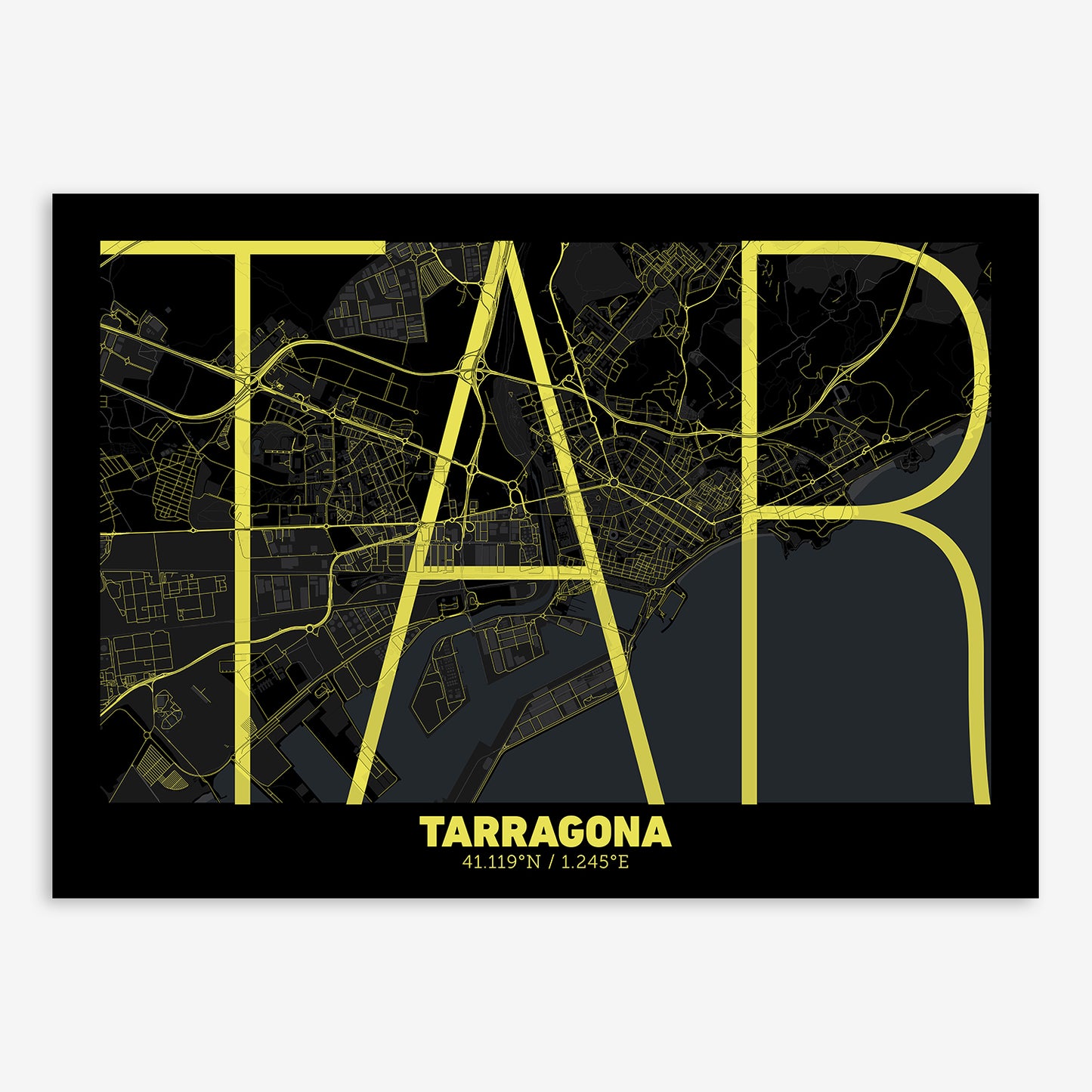 Tarragona Map V07 Night / No Frame / No