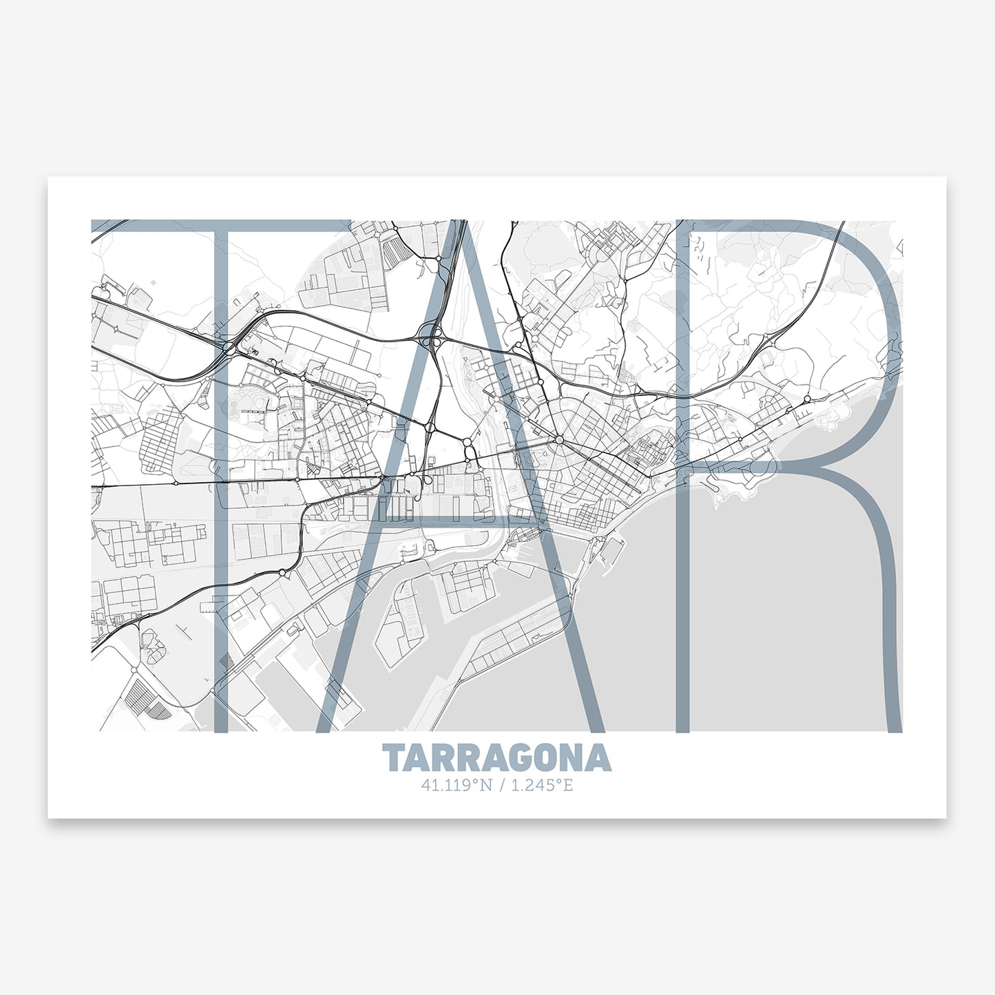 Tarragona Map V07 Urban / No Frame / No