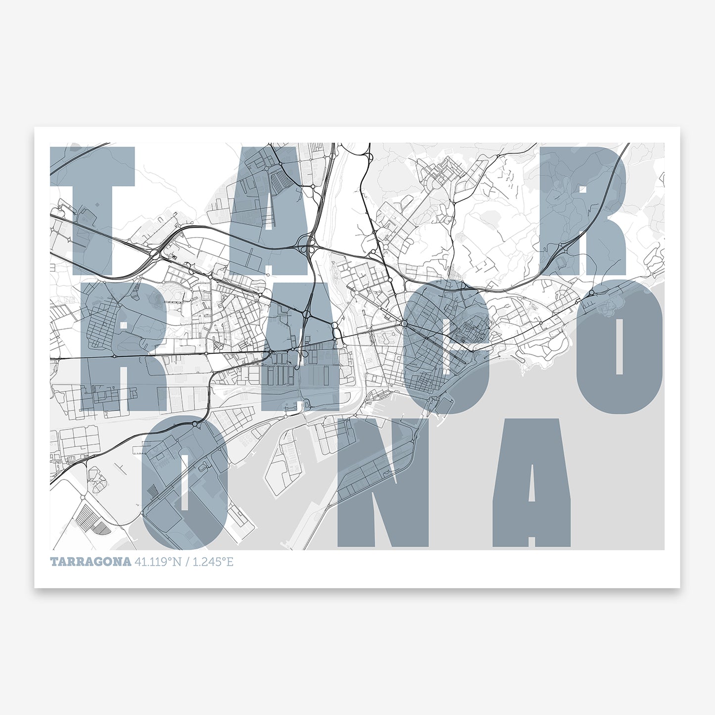 Tarragona Map V08 Urban / No Frame / No