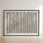 Graphic souvenir of Tarragona – Contemporary typographic print