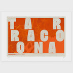 Lámina tipográfica de Tarragona – diseño Revoltosa, sin marco sobre papel