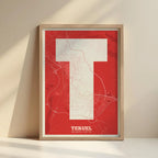 Lámina decorativa de Teruel – Arte tipográfico moderno