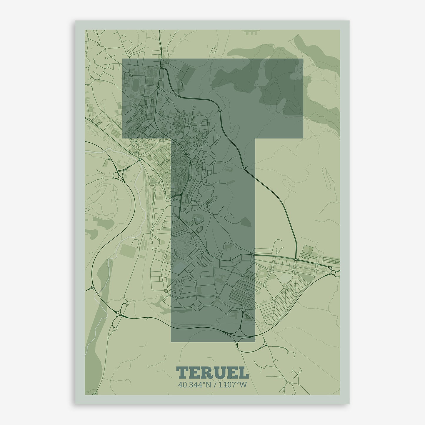 Teruel Map V02 Kyoto / No Frame / No