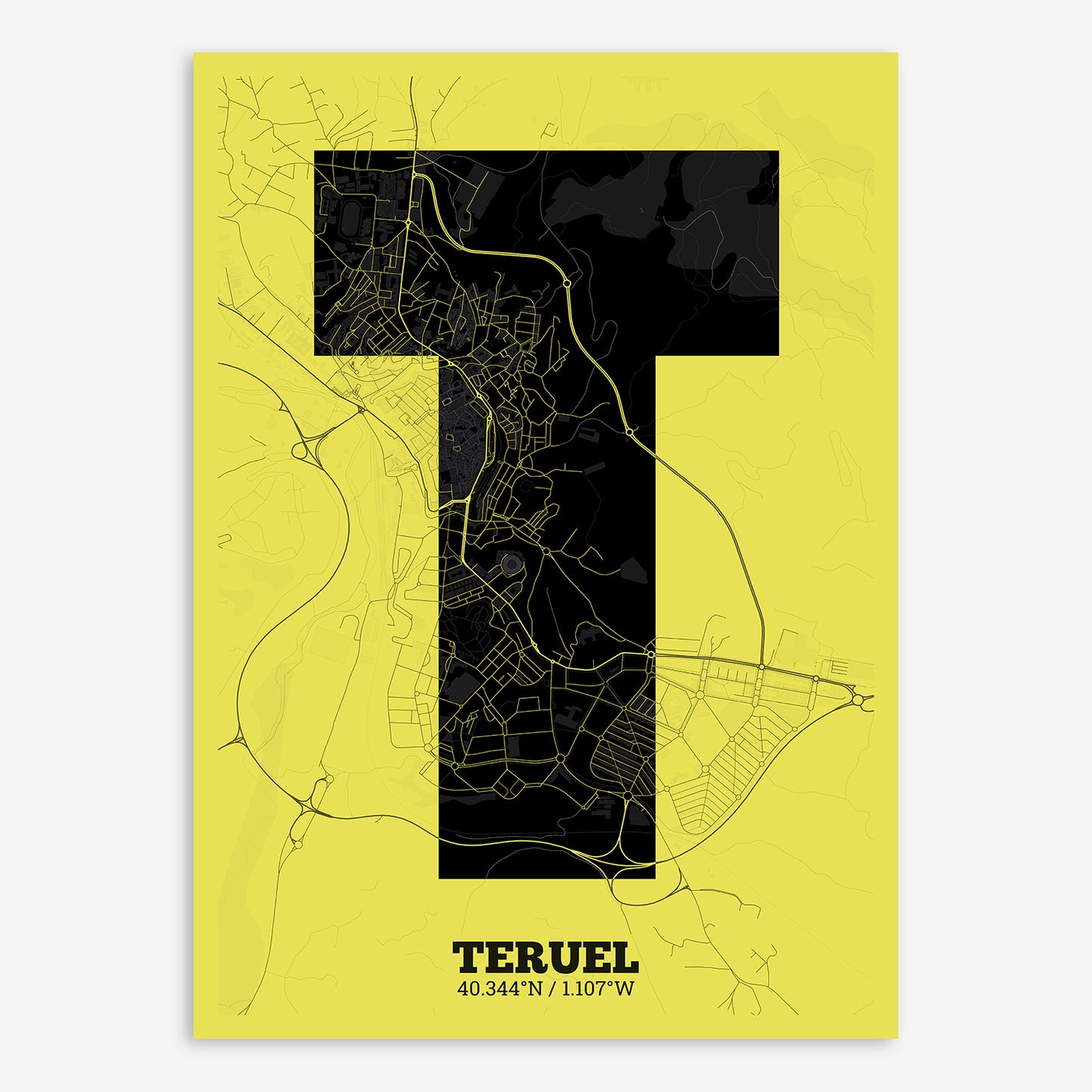 Teruel Map V02 Night / No Frame / No