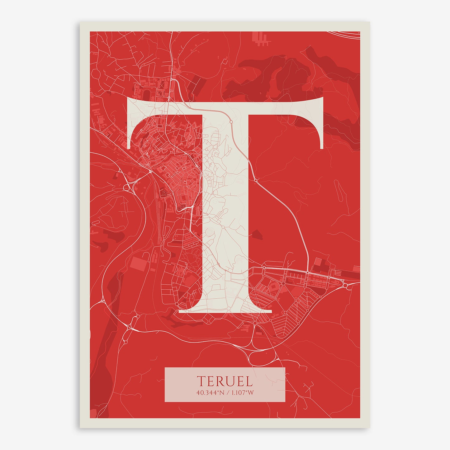 Teruel Map V06 Boho / Frame / No