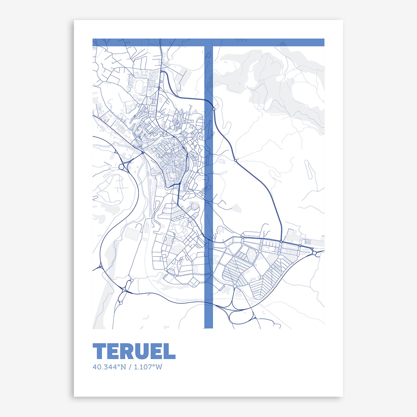 Teruel Map V07 Med / No Frame / No