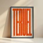 Recuerdo gráfico de Teruel – Lámina tipográfica contemporánea