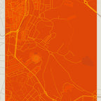 Detalle de la lámina tipográfica de Teruel, textura del papel Giclée