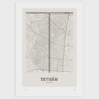 Lámina tipográfica de Tetuán – diseño Ultrafina, sin marco sobre papel