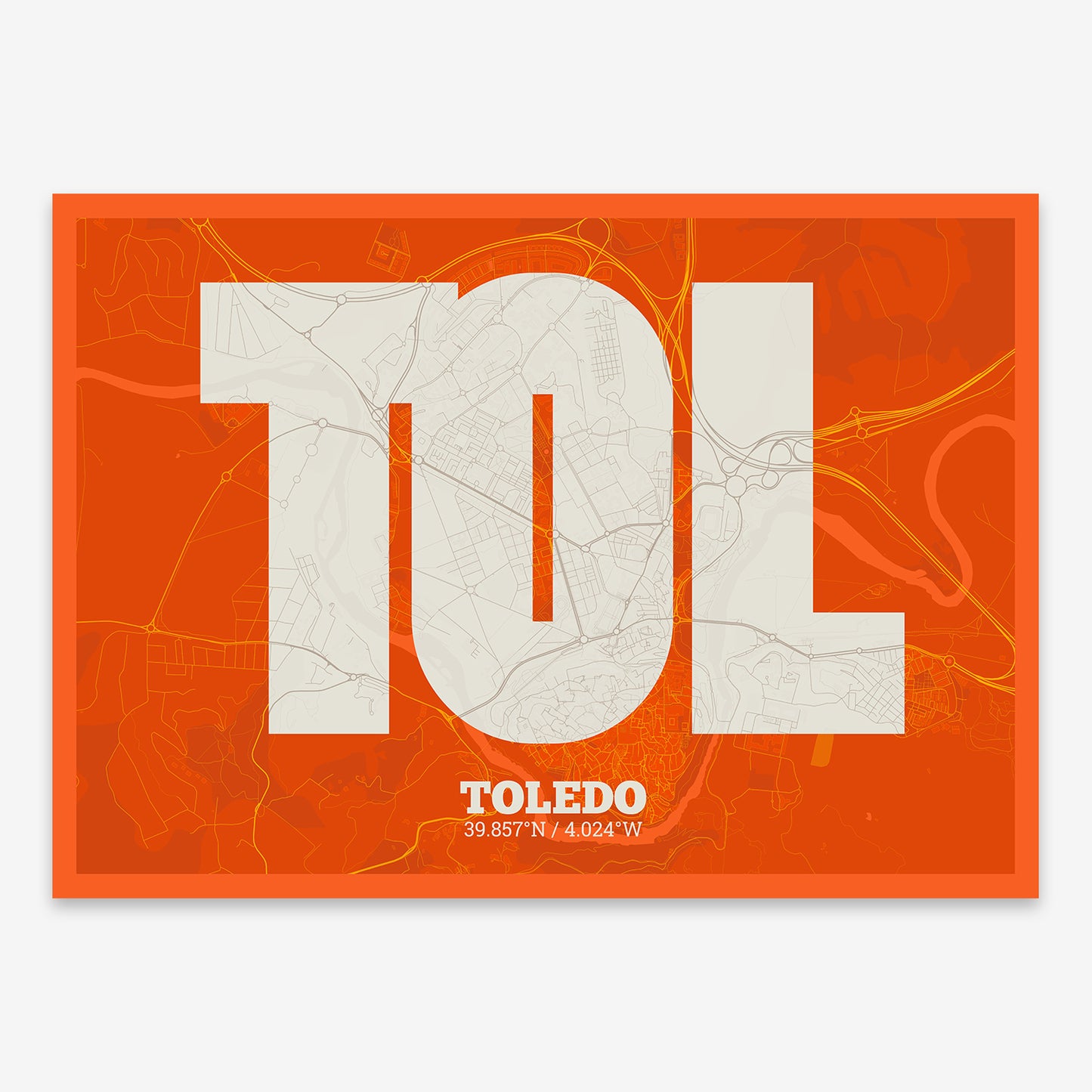 Toledo Map V02 Tribal / Frame / No