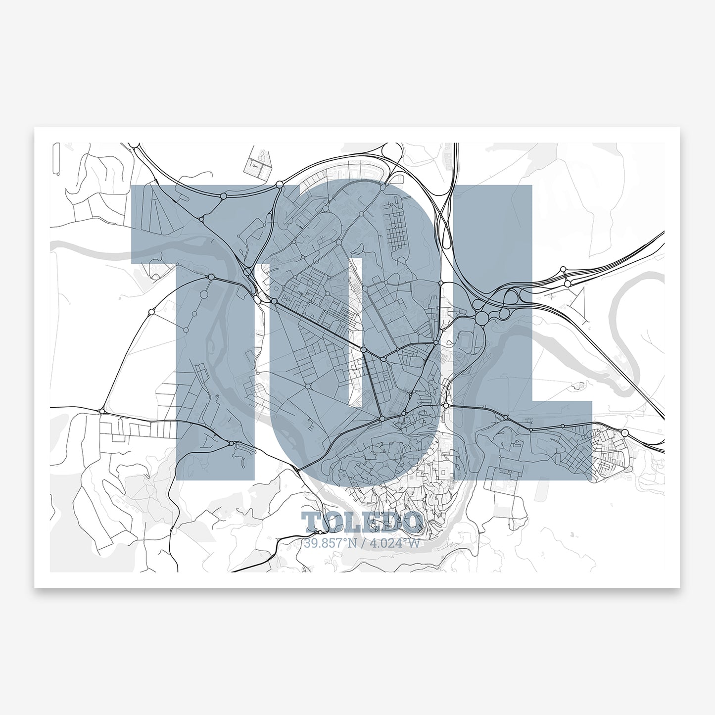 Toledo Map V02 Urban / No Frame / No