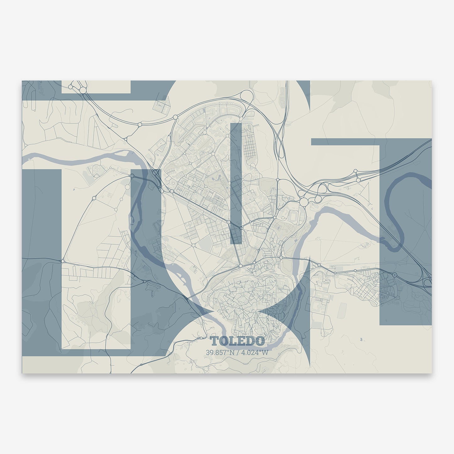 Toledo Map V03 Seaside / Frame / Yes