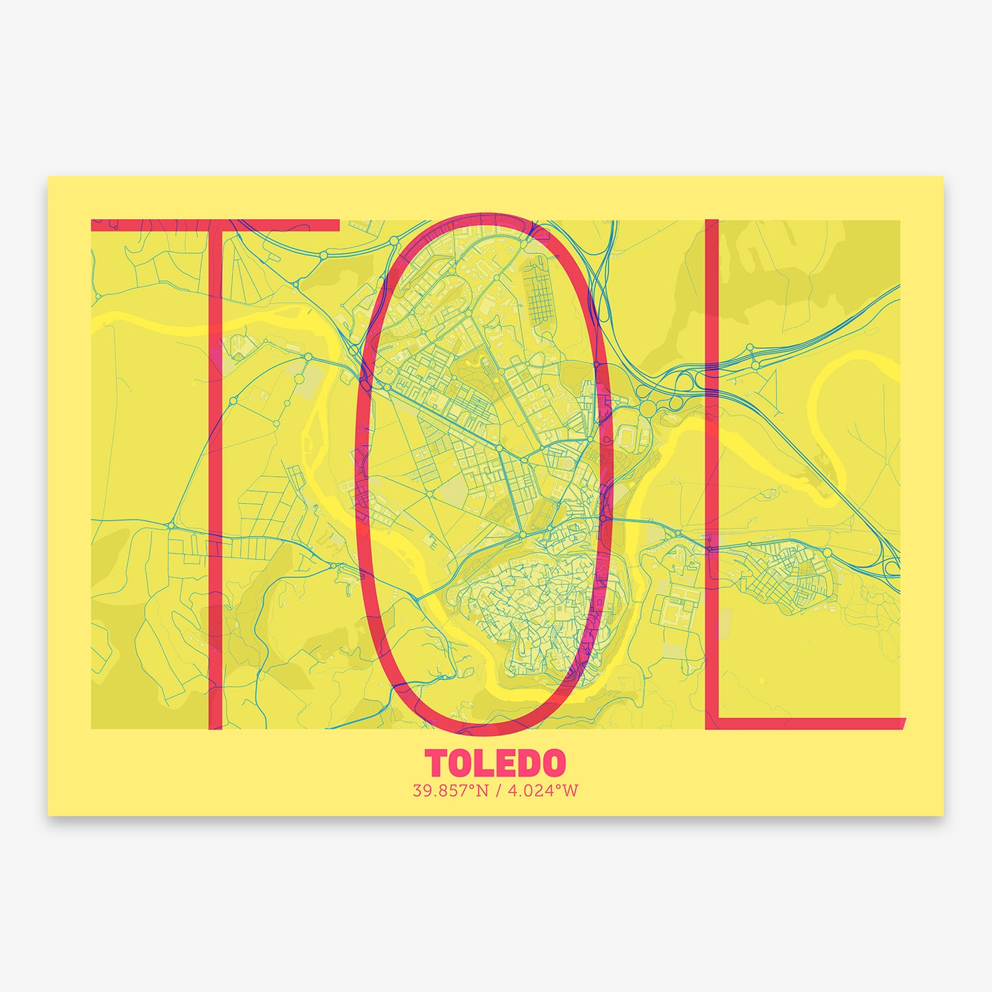 Toledo Map V07 Miami / No Frame / No