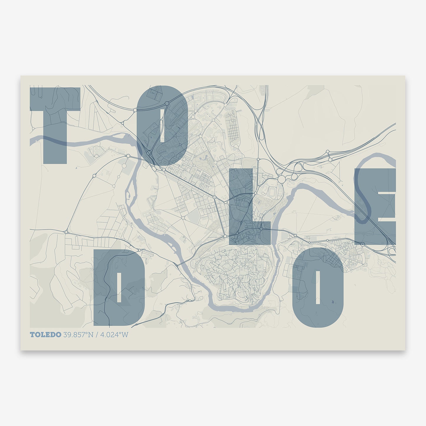 Toledo Map V08 Seaside / No Frame / No