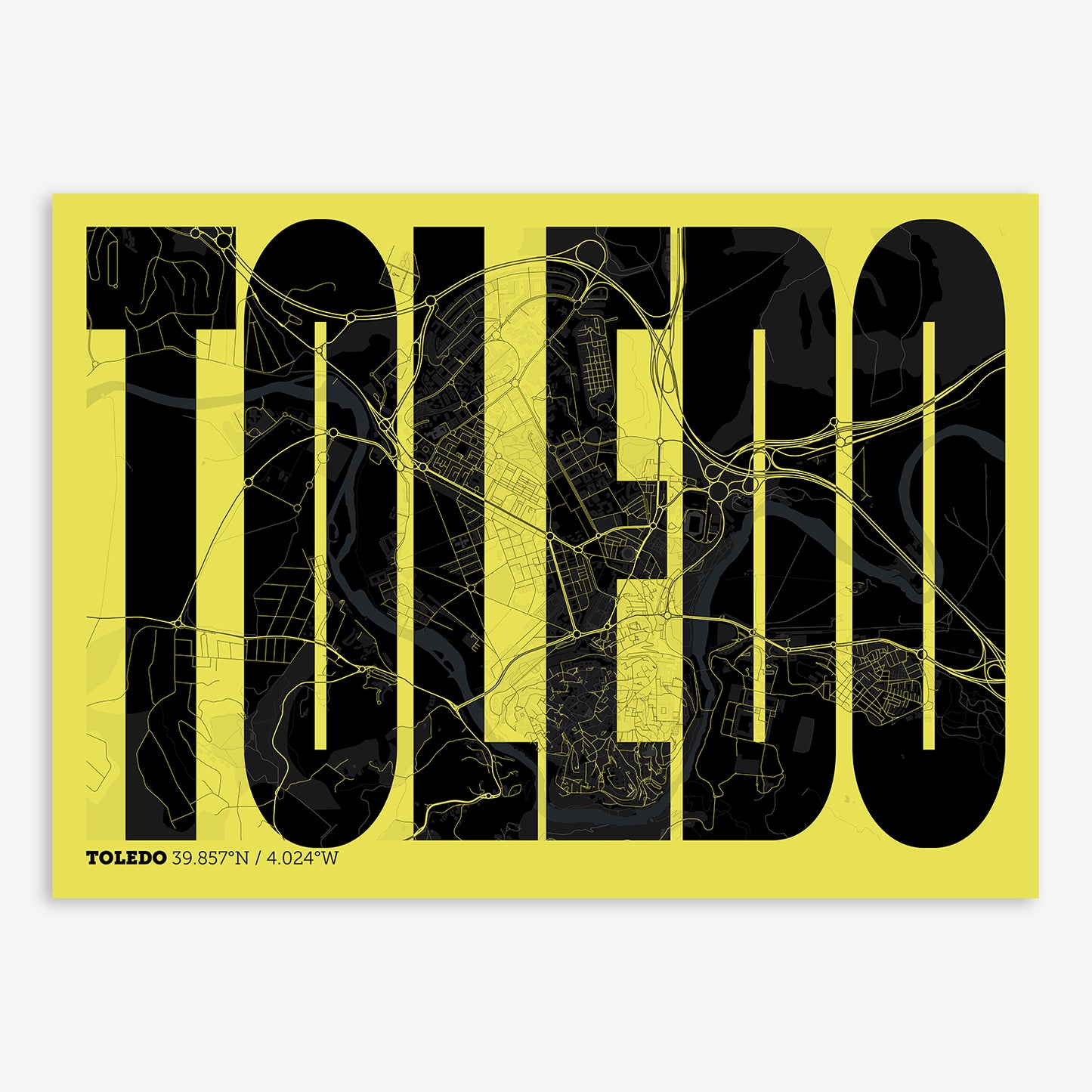 Toledo Map V09 Night / No Frame / No