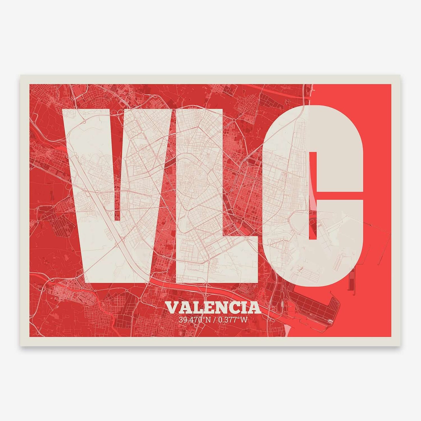 Valencia Map V02 boho