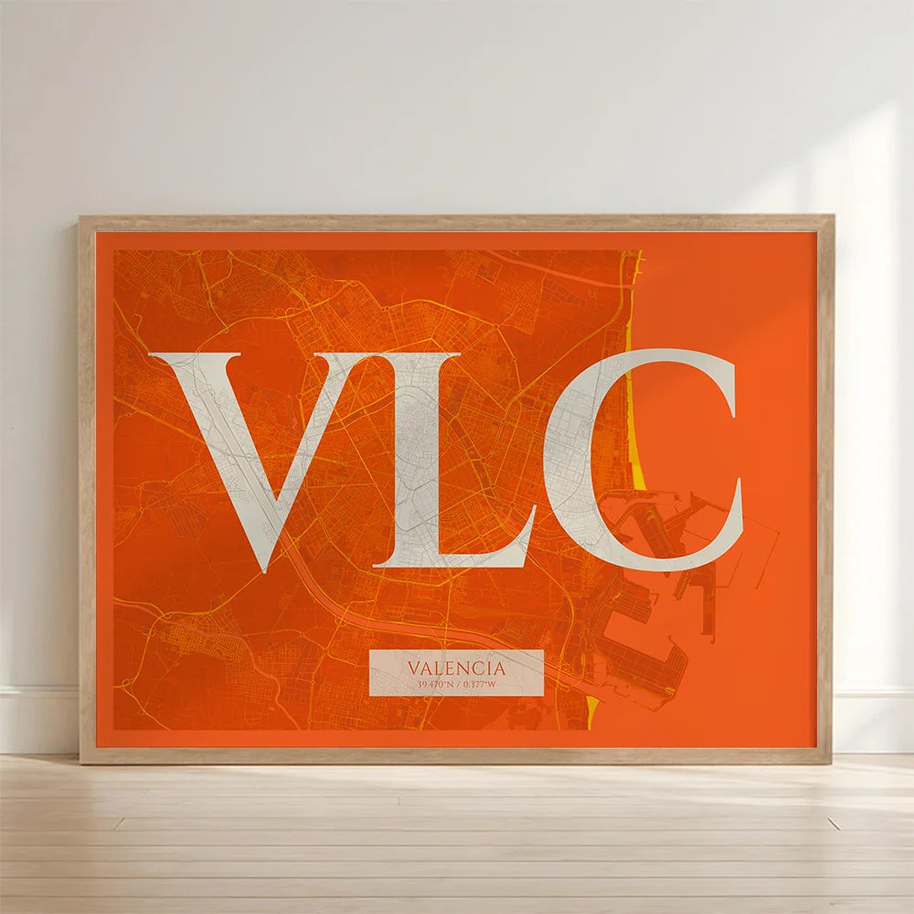 Lámina elegante de Valencia – Póster minimalista y sofisticado